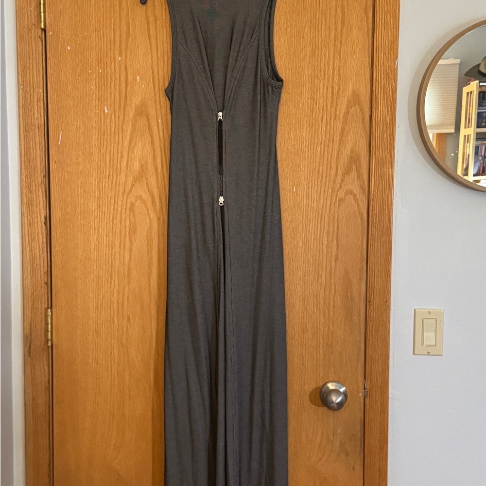 Rag & Bone NWT grey stripe midi length tank dress sz XS - Picture 5 of 7